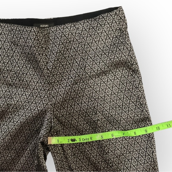 Alfani Silver Y2K Ikat Elastic Band Pull On Ankle Trouser Pant Women’s 4​ - Picture 3 of 11